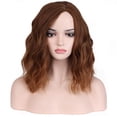 thumbnail image 1 of BERON Brown Ombre Short Wigs Women Girls Curly Wavy Hair Wig 14" Synthetic Bob Wigs, 1 of 1