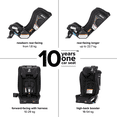 thumbnail image 2 of Diono Radian 3R SafePlus All-in-One Convertible Car Seat, Slim Fit 3 Across, Black Jet, 2 of 10