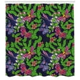 thumbnail image 3 of Ambesonne Flower Shower Curtain, Tropical Vivid Petal, 69"Wx75"L, Navy Blue Fern Green, 3 of 3