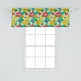 thumbnail image 2 of Ambesonne Colorful Window Valance, Vintage Flowers Art, 54" X 18", Multicolor, 2 of 3