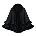 thumbnail image 1 of Collants pour Femmes Grande Taille, Veste Chaude pour Femmes avec Cape Tricotée Grande Taille, Col Châle et Capuche, 1 of 5