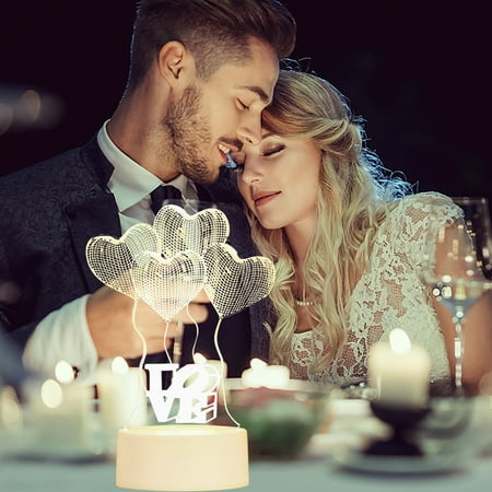 

2024 3D Love Lamp 3D Lamp 3D Lamp Love I Love You 3D Optical Night Light For Valentine s Day Birthday Anniversary