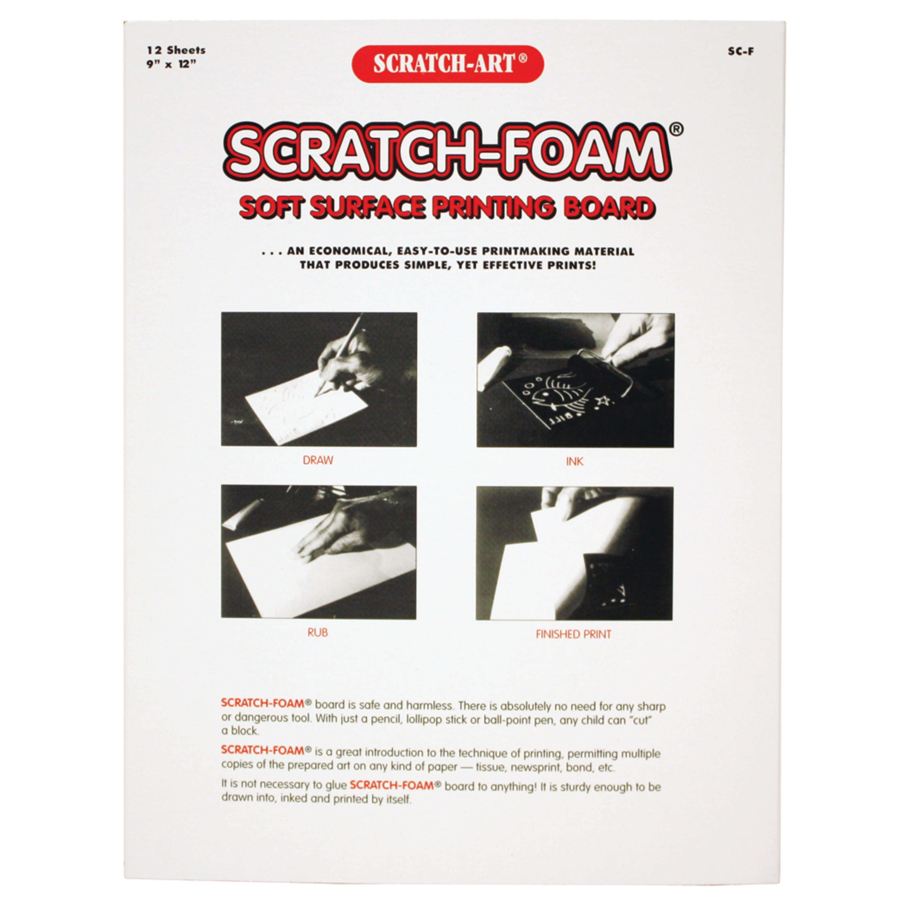 Scratch Art Foam Board, 9" x 12"