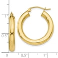 thumbnail image 2 of Auriga Fine Jewelry 10K Yellow Gold 3mm Lightweight Hoop Earrings for Women, 2 of 6