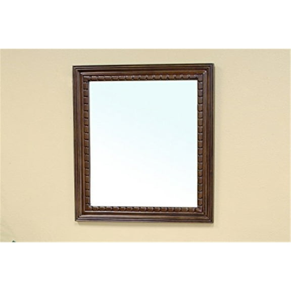 Bellaterra Home Solid wood frame mirror-walnut