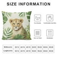 thumbnail image 5 of JRXY  Jungle Animals Throw Pillow Covers Lion Giraffe Sloth Toucan Tropical Outdoor Decorative Pillows Cushion Cases for Couch Sofa Bed Home Decor White, 5 of 5
