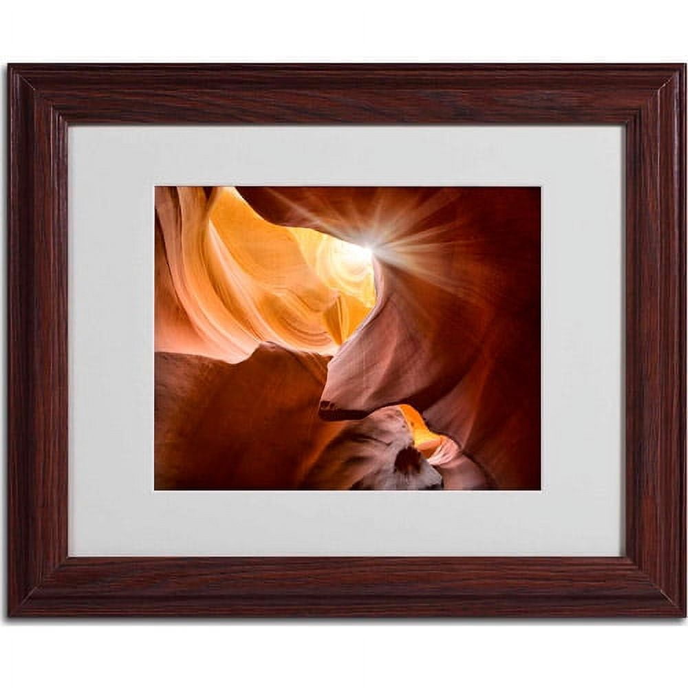 Trademark Fine Art "Searching Light III" Matted Framed Art by Moises Levy, Wood Frame