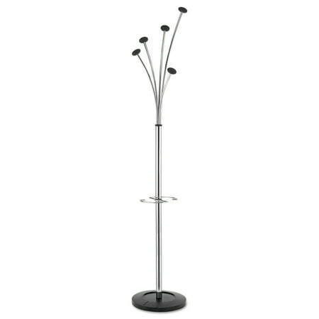 - Alba Festival Coat Stand with Umbrella Holder, Five Knobs, Chrome