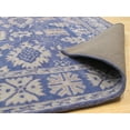 thumbnail image 6 of EORC Blue Hand-Tufted Wool Traditional Overdyed Rug, 6' Round, 6 of 9