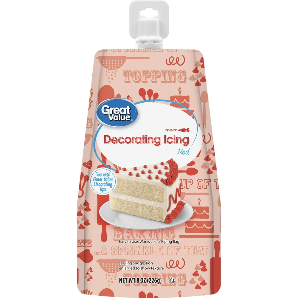 Great Value Red Decorating Icing, 8 oz