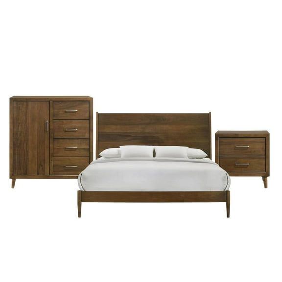 Picket House Furnishings Zuma King Panel Bed in Walnut