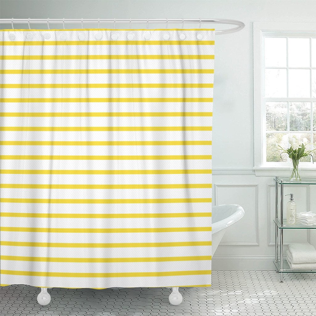 PKNMT Colorful Thin Bright Yellow and White Striped That is Polyester