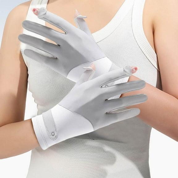 UV Protection Gloves for Women - UPF 50 Sun Block Driving Cycling Gloves, Touchscreen Compatible, Non-Slip Grip, Breathable & Stretchy Nylon Fabric for Outdoor Sports & Activities