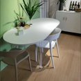 thumbnail image 1 of White Modern Kitchen Table Oval Minimalist Study Simple Dining Tables Nordic Design Mesas De Jantar Small Furniture HD50CZ My Lux Decor Round, 1 of 6