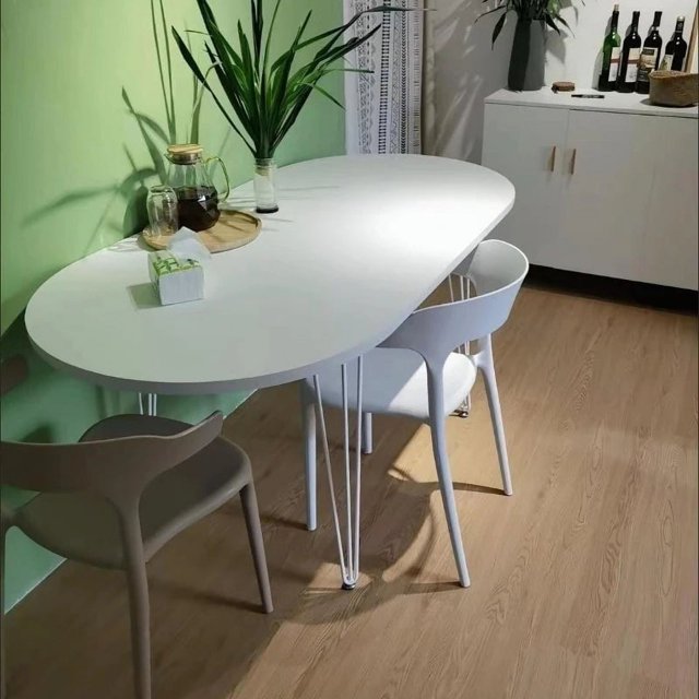 White Modern Kitchen Table Oval Minimalist Study Simple Dining Tables Nordic Design Mesas De Jantar Small Furniture HD50CZ My Lux Decor Round