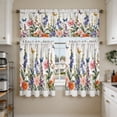 thumbnail image 5 of Watercolor Wildflower Butterfly Print Short Cafe Curtain,Light Filtering Washable Half Window Tier,Valance Curtain for Kitchen,Cafe,Laundry Home Decor, 5 of 6