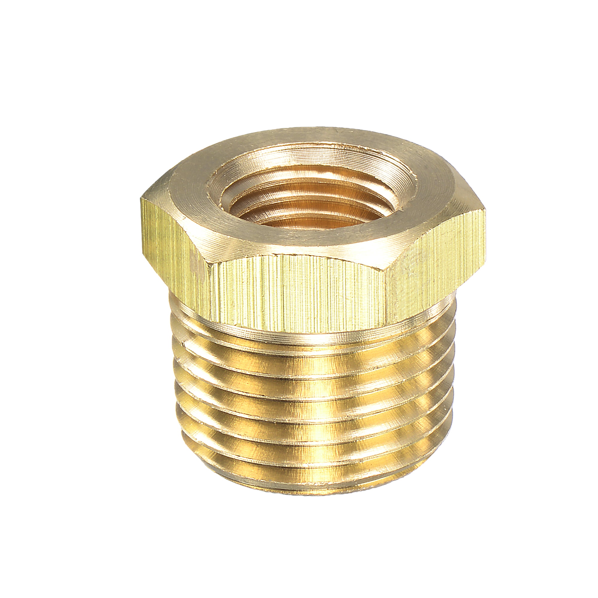 1/4" NPT Male x 1/8" NPT Female Reducing Bushing Brass Pipe Fitting Adapters 