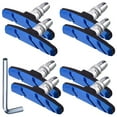 thumbnail image 1 of 1 Jeu de Plaquettes de Frein de Vélo Plaquettes de Frein V Freins Accessoire Raccords Pratiques Simples Remplacement de Freinage pour la Modification de Réparation en Utilisant Noir + Bleu, 1 of 8