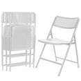 thumbnail image 2 of Hampden Furnishings Ava Collection Comfort Folding Chair, White, Pack of 4, 2 of 4