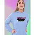 thumbnail image 2 of Proud Purple Glitter Banner Hoodie Women -Smartprints Designs, Female 3X-Large, 2 of 4