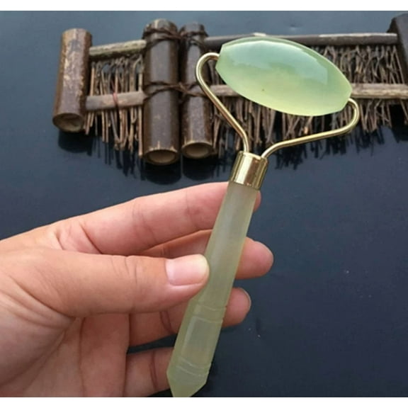 Facial Massage Natural Healing Jade Roller Face Body Head Neck Foot Wand Tool ?