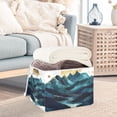 thumbnail image 3 of Yayeee Collapsible Cube Storage Bin with Lid Fabric Closet Decorative Basket with Handles, Blue Mountains, 3 of 7
