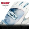 thumbnail image 5 of Franklin Sports USA Softball Women's Softball Batting Gloves - Classic X Fastpitch + Slowpitch Softball Girls Batting Gloves - Youth Girls Batting Glove Pair - White + Blue - Youth Small, 5 of 8