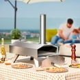 thumbnail image 2 of Costway Wood Pellet Pizza Oven Pizza Maker Portable Outdoor Pizza Stone w/ Foldable Leg, 2 of 10