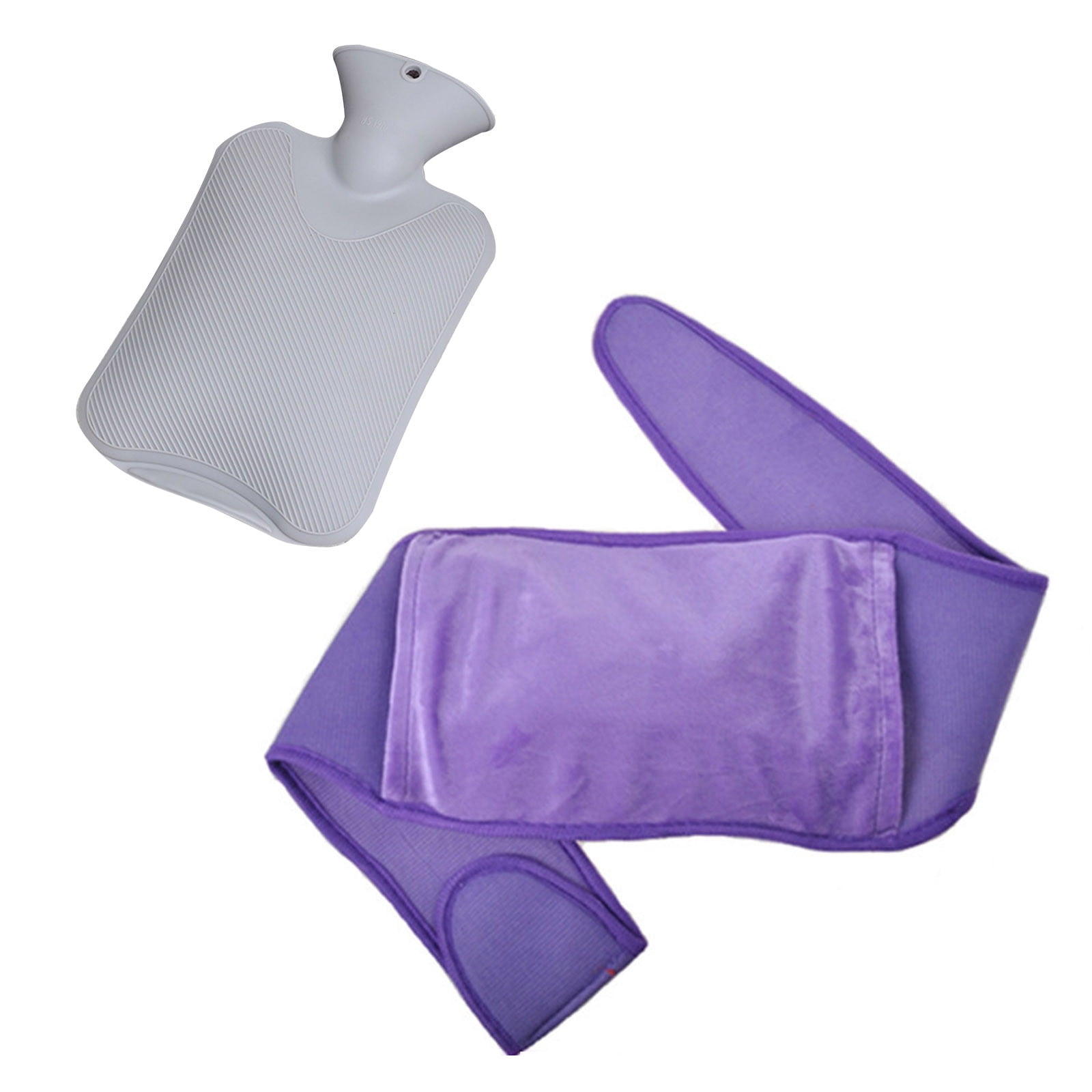 Belt Gray Hot Water Bottle, Plush Set, Rubber Bottle To Relieve Pain