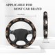 thumbnail image 3 of Balery Flower Horn Skull Fundas elásticas antideslizantes para volante, funda protectora universal para hombre y mujer, 15 pulgadas, accesorios para coche., 3 of 6