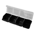 thumbnail image 1 of Organizador de tornillos y piezas pequeñas de 3 piezas con múltiples compartimentos, color negro., 1 of 5