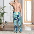thumbnail image 6 of Lsque Flying Swallows Print Men's Pajama Pants, Lounge Pant - Comfortable Home Wear,Elastic Waistband, Stylish Design-Small, 6 of 9