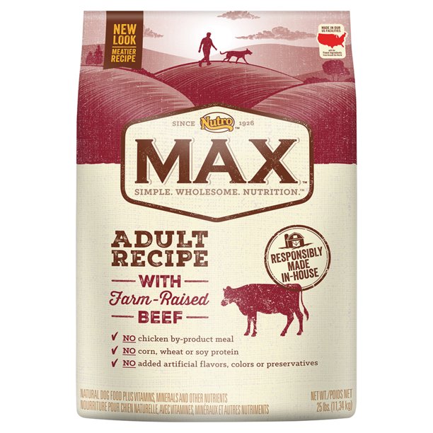 Nutro Max Adult Recipe With Farm Raised Beef And Brown Rice Dry Dog