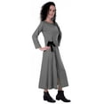 thumbnail image 2 of Moomaya Robe Maxi à Manches Longues, Longue, Boutonnée, Unie, Décontractée, Fendue, 2 of 6