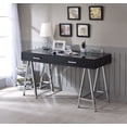 thumbnail image 2 of Newboti Furniture Coleen Black High Gloss & Chrome Finish Writing Desk W/USB 83733, 2 of 11