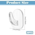 thumbnail image 4 of 30PCS Clear Adhesive Hooks Wall Hooks Christmas Window Hanger Ring Hanger, Transparent Reusable Small Acrylic Sticky Hangers with Non Marking  for Home Kitchen Bathroom Bedroom Office Use, 4 of 7