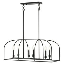 SAFAVIEH Bryndan 6-Light Farmhouse Black Iron Chandelier