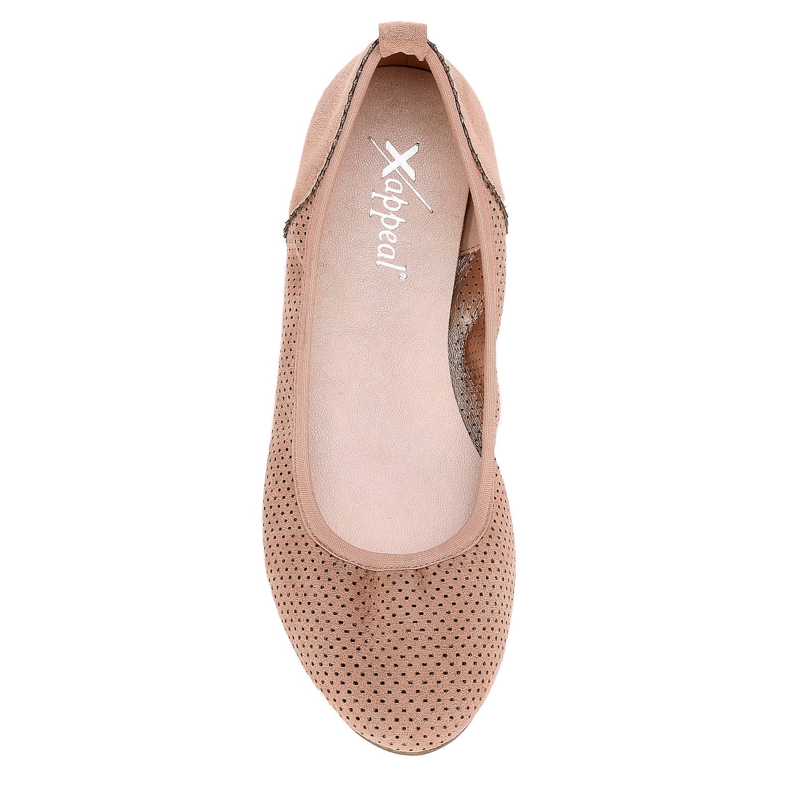 XAPPEAL Womens Clair Slip On Ballet Flat Shoes, Blush, US 6.5