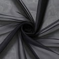 thumbnail image 6 of Woven Trends Crystal Sheer Voile Curtain Panels - Solid Rod Pocket Window Treatments with Light Filtering Sheers for Living Room, Bedroom Drapes 2-Pack Panels, 52"W x 95"L, Black, 6 of 8