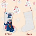 thumbnail image 3 of Grover Tema: Calcetines de Navidad, fino lino blanco para colgar en escaleras y chimenea, decoración navideña para el hogar, regalo de Navidad. 45cm × 32cm, 3 of 5