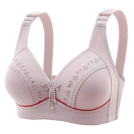Erwazi Wireless Bras for Women Seamless Comfy Bralettes Full-Coverage Push Up Bra Wirefree Underwear