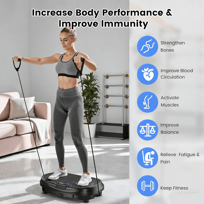 ENZVOIA Full Body Vibration Plate Exercise Machine, 120 Speeds, 5 Preset Modes, 300 Lb Capacity, for Weight Loss