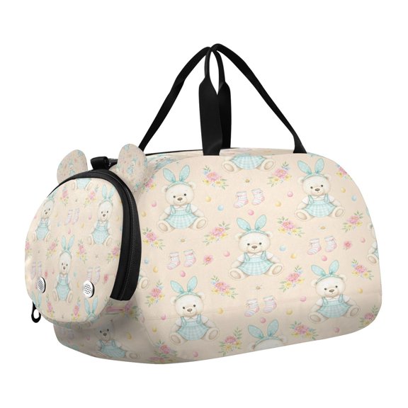 DIXRUYEE Seam Bears Scale Duffel Bag With Ventilated Shoe Pocket & Adjustable Strap for Gym, Dance & Travel