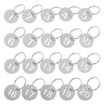 thumbnail image 1 of OULII 20Pcs Round Metal Numbered Key Tags Stainless Steel Durable Number Coding Keychains, 1 of 8