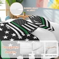 thumbnail image 3 of Thin Green White Line Bedding 3 Piece Duvet Cover Set Twin Size, American Flag Star Soft Microfiber Comforter Cover with Zipper Closure & Pillowcases, Wrinkle & FadeResistant Quilt Cover, 3 of 9