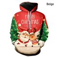 thumbnail image 3 of Sudadera con capucha de Papá Noel para hombre y mujer, con estampado digital 3D, informal, de manga larga, de talla grande, 3 of 5