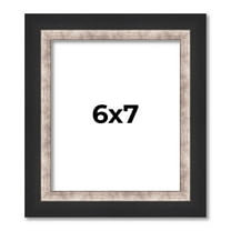 6x7 Frame Silver Real Wood Picture Frame Width 1.25 Inches | Interior Frame Depth 0.75 Inches |
