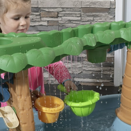 Step2 Dino Showers Gray Plastic Water Table for Toddlers with 13-piece Playset
