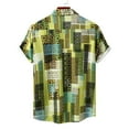 thumbnail image 4 of Rbaofujie T-Shirts pour Hommes Liquidation Chemises Décontractées à Boutons Imprimé Floral Non Positionné Col Rabattu Manches Courtes Blouse, 4 of 5