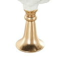 thumbnail image 5 of 8" x 13" White Resin Textured Coral Sculpture with Round Copper Base, by DecMode, 5 of 9